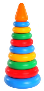 Розвивальні іграшки: Развивающая игрушка Пирамидка с оранжевым конусом, Тигрес