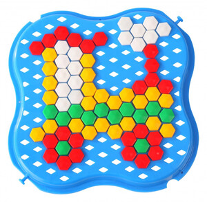 Пазлы и головоломки: Развивающая игрушка Мозаика мини синяя, Тигрес