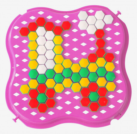 Мозаїки: Развивающая игрушка Мозаика мини розовая, Тигрес