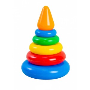 Развивающие игрушки: Пирамидка маленькая конус - развивающая игрушка, 7 элементов, Тигрес