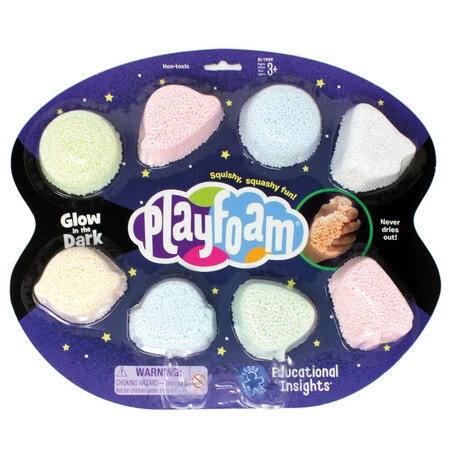 Лепка и пластилин: Шариковый пластилин Playfoam® со светящимся эффектом, 8 ячеек Educational Insights