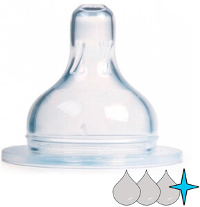 Пустышки и соски: Силиконовая соска круглая для бутылочек с широким горлом EasyStart, для каши, Canpol babies