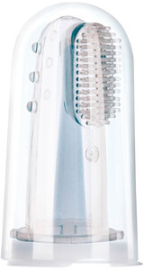 Зубні пасти, щітки та аксесуари: Перша зубна щітка з футляром (силіконова), Canpol babies