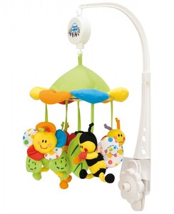 Іграшки на коляску та ліжечко: Музичний плюшевий мобіль з балдахіном Кольорова галявина, Canpol babies