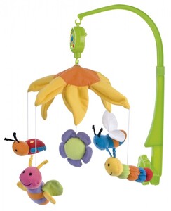 Розвивальні іграшки: Музичний плюшевий мобіль Пчілки під квіткою, Canpol babies