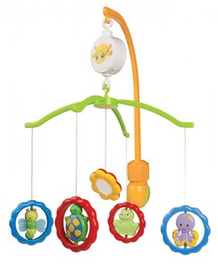 Розвивальні іграшки: Музичний мобіль Звірятка з дзеркальцем, Canpol babies