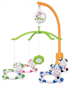 Розвивальні іграшки: Музичний мобіль Корівки з дзеркальцем, Canpol babies