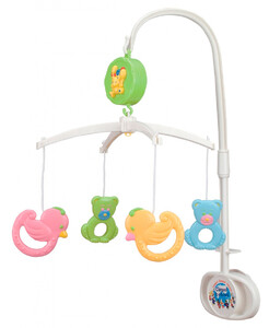 Розвивальні іграшки: Музыкальный пластиковый мобиль Мишки и утки, Canpol babies