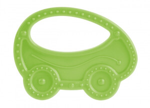 Брязкальця і прорізувачі: Прорезыватель для зубов эластичный Зеленая машинка Canpol babies