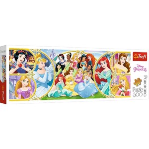 Игры и игрушки: Пазл-панорама «Мир принцесс Дисней», 500 эл., Trefl