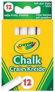 Мелки Crayola 12 штук белые (0280)