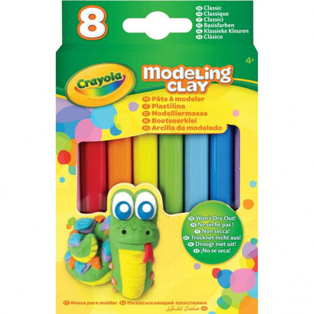Лепка и пластилин: Масса для лепки Crayola классические цвета, 8 шт.