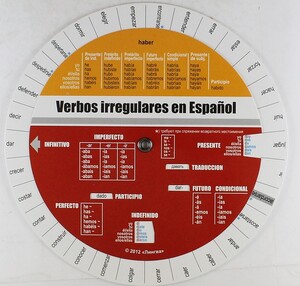 Книги для дорослих: Таблиця-колесо «Іспанські неправильні дієслова»