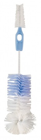 Приладдя для миття пляшечок: Ершик для мытья бутылочек и сосок (большой и маленький), голубой, Canpol babies