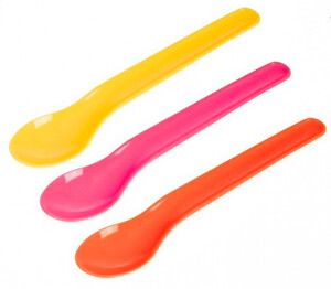 Детская посуда и приборы: Ложки пластиковые (желтая, розовая, красная) - набор 3 шт., Canpol babies