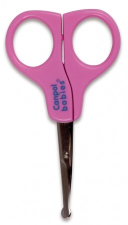 Маникюрные наборы и расчёски: Безопасные маникюрные ножницы для младенцев, розовые, Canpol babies