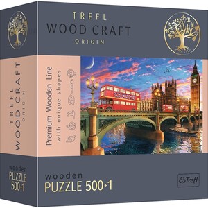 Ігри та іграшки: Пазл дерев'яний «Лондон, фігурні деталі», 500+1 ел., Trefl