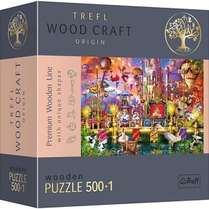 Пазлы и головоломки: Пазл деревянный «Волшебный мир, фигурные детали», 500 + 1 эл., Trefl