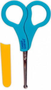 Манікюрні набори і гребінці: Ножницы безопасные c колпачком, голубые ручки, Canpol babies