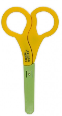 Маникюрные наборы и расчёски: Ножницы безопасные c колпачком, желтые ручки, Canpol babies