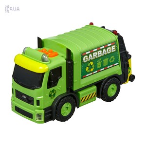 Игры и игрушки: Машинка моторизованная Мусоровоз City Service Fleet зеленый, Road Rippers