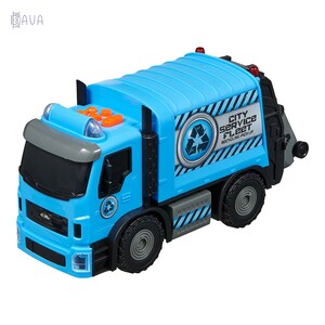 Игры и игрушки: Машинка моторизованная Мусоровоз City Service Fleet голубой, Road Rippers