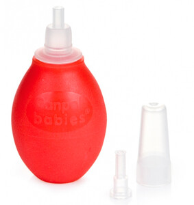Аспиратор для носа с двумя насадками (красный), Canpol babies