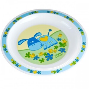 Дитячий посуд і прибори: Тарілка пластикова дрібна Smile з осликом, Canpol babies