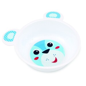 Детская посуда и приборы: Тарелка пластиковая с ушками (мишка голубой), Canpol babies