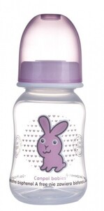 Поильники, бутылочки, чашки: Бутылочка с узким горлышком, 120 мл, розовая, Canpol babies
