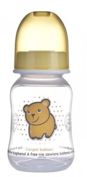 Бутылочки: Бутылочка с узким горлышком, 120 мл, желтая, Canpol babies