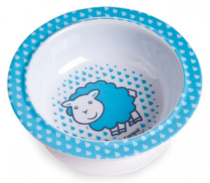 Детская посуда и приборы: Глубокая тарелка из меламина на присоске с овечкой, Canpol babies