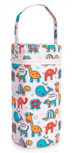 Термосы и термоупаковки: Термоупаковка одинарная универсальная (с жирафом, слоником, черепашкой), Canpol babies