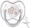 Пустышка Newborn baby силиконовая симметрическая, с сердечками, 0-6 мес, Canpol babies