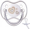 Пустышка Newborn baby силиконовая симметричная, с сердечками, 6-18 мес, Canpol babies