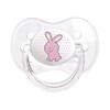 Пустышка Очаровашка силиконовая круглая, с зайчиком, 6-18 мес, Canpol babies