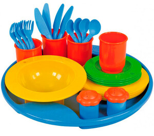 Іграшковий посуд та їжа: Набор посуды 27 предметов, Lena
