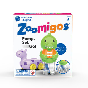Игры и игрушки: Весёлые гонки Zoomigos "Крокодил на надувной машинке" Educational Insights