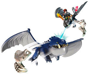 Персонажі: Иккинг и Беззубик против синего дракона в броне, (20 см), Как приручить дракона, Spin Master