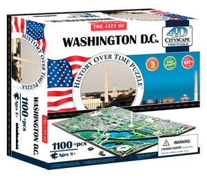 Игры и игрушки: Объемный пазл Вашингтон, 1100 элементов, 4D Cityscape
