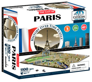 Пазлы и головоломки: Объемный пазл Париж, 1100 элементов, 4D Cityscape