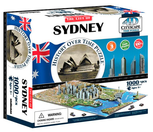 Трёхмерные: Объемный пазл Сидней, 1000 элементов, 4D Cityscape