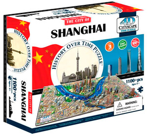 Пазли і головоломки: Об'ємний пазл Шанхай, 1100 елементів, 4D Cityscape