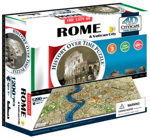 Об'ємний пазл Рим і Ватикан, 1200 елементів, 4D Cityscape
