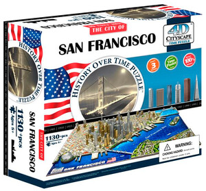 Трёхмерные: Объемный пазл Сан-Франциско, 1130 элементов, 4D Cityscape