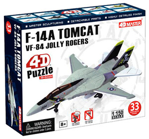 Пластмассовые конструкторы: Модель истребителя F-14A VF-84 Jolly Roger (Веселый Роджер), 1:150, 4D Master