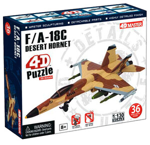 Пластмасові конструктори: Модель винищувача F / A-18C Desert Hornet (Шершень пустелі), 1: 130, 4D Master