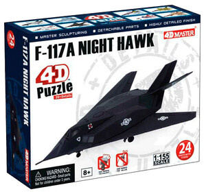Конструкторы: Модель самолета F-117A Night Hawk (Ночной Ястреб) , 1:155, 4D Master