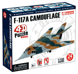 Воздушный транспорт: Модель самолета F-117A Camouflage (Камуфляж) , 1:155, 4D Master