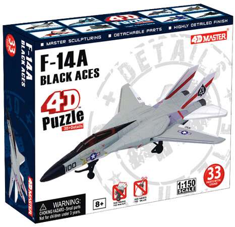 Воздушный транспорт: Модель самолета F-14A Black Aces , 1:150, 4D Master
